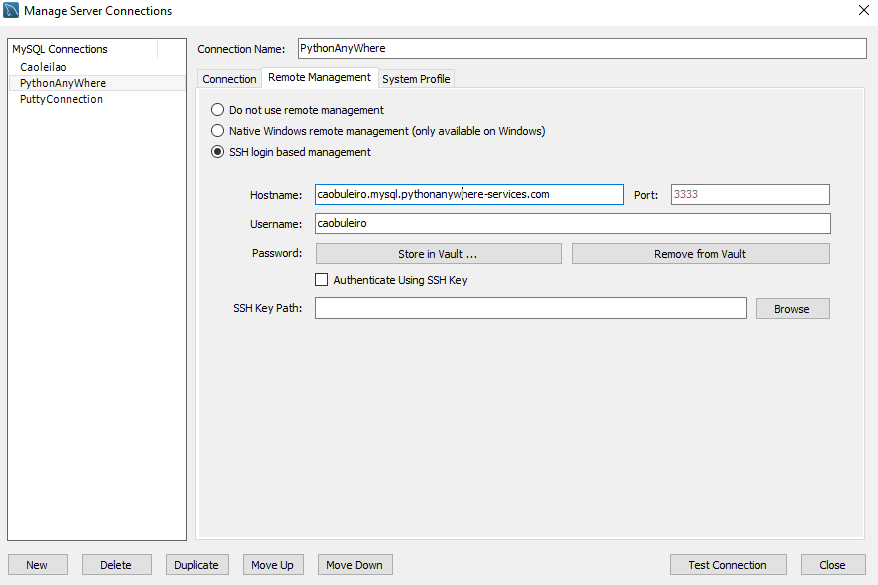 Workbanch Configuration 2