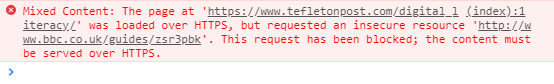 mixed content issue